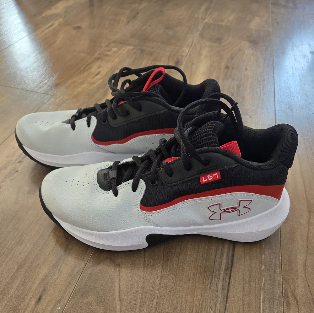 Under Armour Black, Red, and White Athletic Shoes